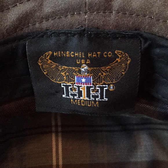 Henschel Hat Co 💯 cotton oil cloth all weather bucket hat rain cap vented USA - Picture 11 of 15